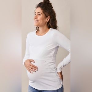Boob Design white long sleeve - nursing and maternity top